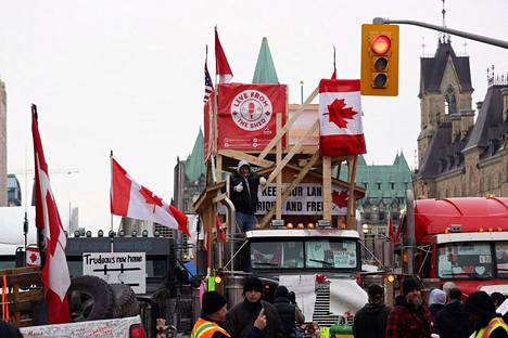 Mielenosoitukset jatkuivat Ottawassa 11. helmikuuta.
