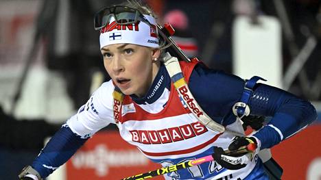 Erika Jänkä ankkuroi Suomen naiset sijalle seitsemän naisten ampumahiihtoviestissä Kontiolahdella.