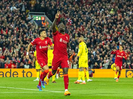 Sadio Mané pääsi keskiviikkona tuulettamaan kauden 20. Liverpool-maaliaan.