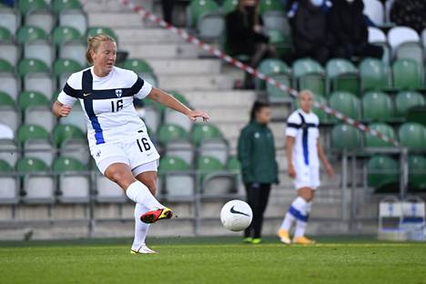Anna Westerlund pelasi viime syyskuussa MM-karsintaottelussa Slovakiaa vastaan Turussa.