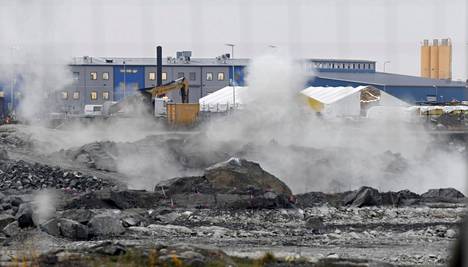 Kuva Fennovoiman Hanhikivi 1-ydinvoimalan työmaa-alueelta vuodelta 2021. 