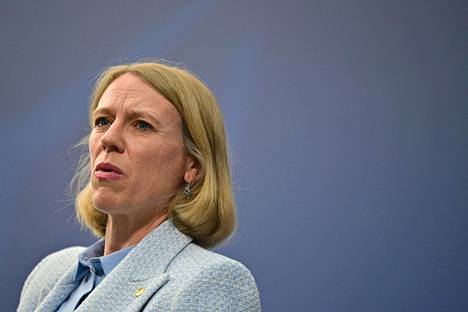  Norjan ulkoministeri Anniken Huitfeldt kertoi medialle Norjan Nato-näkemyksistä 14. toukokuuta Berliinissä Saksassa.