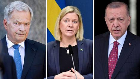 Tasavallan presidentti Sauli Niinistö tapaa Madridissa Ruotsin pääministerin Magdalena Anderssonin ja Turkin presidentin Recep Tayyip Erdoganin.