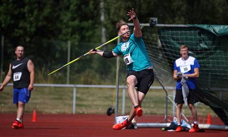 Sami Reunanen ylitti 70 metriä keihäskarnevaaleilla. Kuvassa hän heittää viime kesänä Timanttikisoissa Sastamalassa.