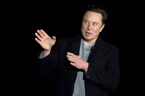 Elon Musk puhui tiedotustilaisuudessa Texasissa helmikuussa.