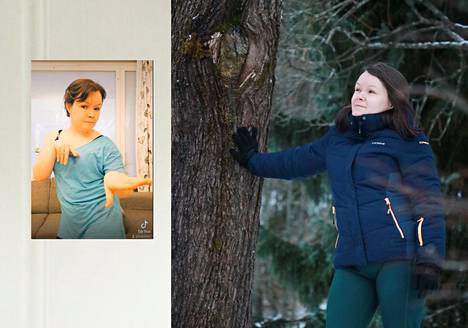 Personal trainer ja psyykkinen valmentaja Mari Metsälä alkoi pari kuukautta itse tekemään tanssivideoita TikTok-sovellukseen. Vasemmalla kuvakaappaus hänen TikTok-kanavaltaan.