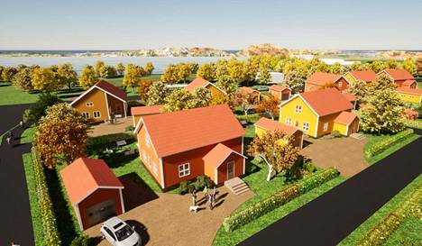 Tämännäköisiä taloja saatetaan nähdä tulevaisuudessa Vammaskosken pohjoispuolella.