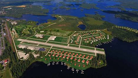 Lakeside Airpark Finland -hankkeessa Mäntän Sassiin suunniteltiin 250 miljoonan euron yritystilojen ja asumisen yhdistelmää lentokentän ympärille.
