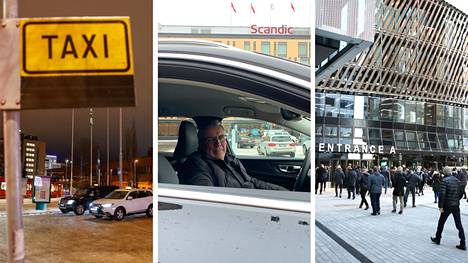 17 vuotta taksia Tampereella ajanut Ilpo Karjalainen (keskimmäisessä kuvassa) on yksi taksia kuljettavista ammattiautoilijoista, jotka kertovat Nokia-areenalle ajamisen olevan haastavaa. Karjalainen kertoo, että erityisesti sote-kyytien osalta areenalle ajaminen on aiheuttanut hankaluuksia. 