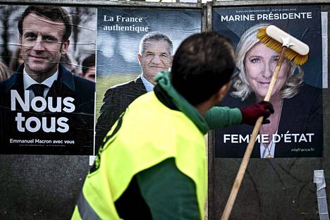 Ennusteiden mukaan vaalikamppailu käydään istuvan presidentin Emmanuel Macronin ja äärioikeistolaisen Marine Le Penin välillä.