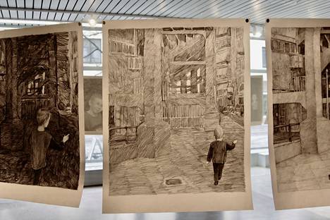 Okko Pöyliö kertoo viimeistelleensä Lassi-teoksen työskennellessään taiteilijaresidenssissä Ateenassa.