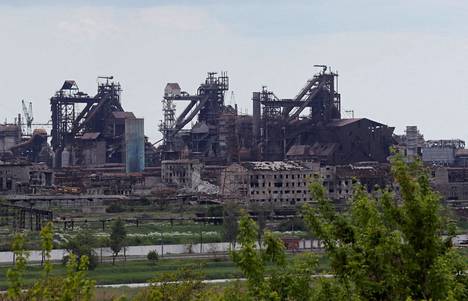 Ukrainan Mariupolissa sijaitseva Azovstalin tehdasalue.