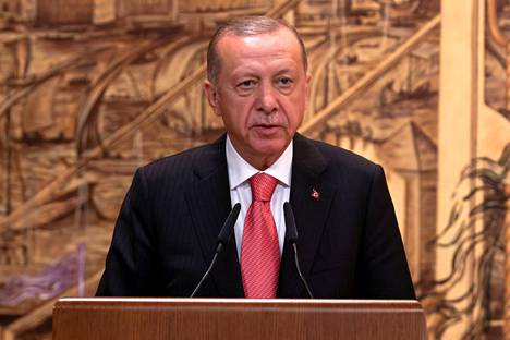 Turkin presidentti Recep Tayyip Erdogan kuvattiin Turkissa 22. huhtikuuta.