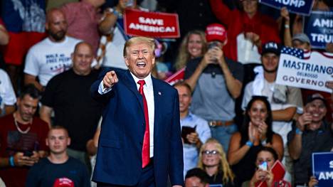 Yhdysvaltain entinen presidentti Donald Trump kuvattiin 3. syyskuuta, kun hän puhui Pennsylvaniassa.