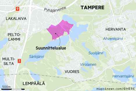 Tampereen Västinginmäen kaavaluonnos on valmistunut, alueelle tulee 2300  asukasta - Tampere - Aamulehti