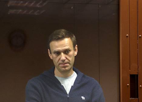 Venäläinen oppositiopoliitikko Aleksei Navalnyi kuvattiin oikeudessa Moskovassa huhtikuussa 2021.