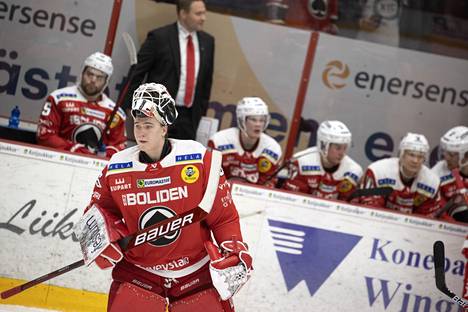 Rasmus Korhonen oli Ässien työllistetyimpiä pelaajia toistaiseksi tapaninpäivän ottelussa Lahdessa.