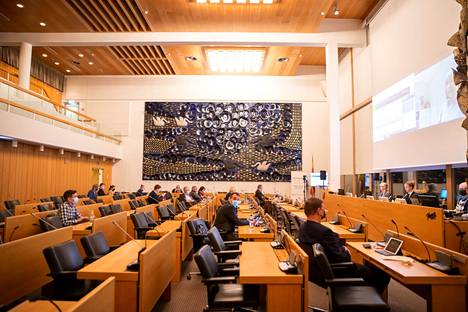 Tampereen kaupunginvaltuuston kokous 22. marraskuuta 2021.