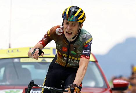 Jonas Vingegaardin tuuletuksessa 11. etapin maalissa oli nähtävissä sekä suurta iloa että tuskaa.