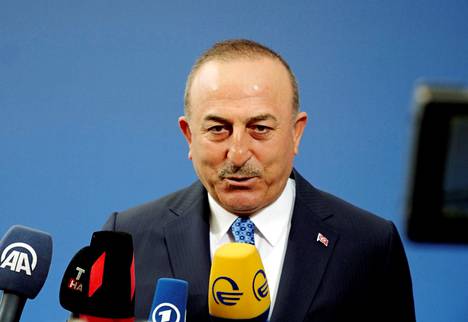 Turkin ulkoministeri Mevlut Cavusoglu osallistui Nato-maiden ulkoministerien epäviralliseen tapaamiseen Berliinissä, Saksassa lauantaina 14. toukokuuta 2022.