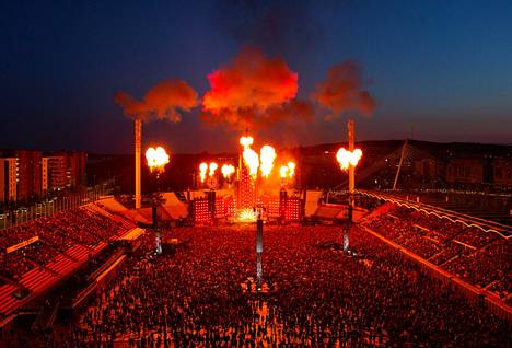 Rammstein täytti Ratinan stadionin kaksi kertaa kesällä 2019.