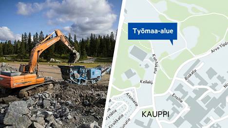 Sulkavuoresta on ajettu Kauppiin louhetta myös aikaisemmin. Viime kesänä Kaupissa rakennettiin uutta pesäpallokenttää. 