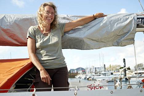 Kirsten Neuschäfer lähtösatamassa Les Sables-d’Olonnessa syyskuun alussa.