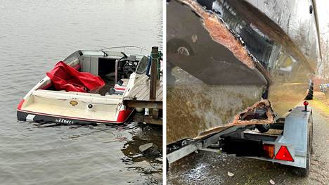 Juha Alén arvioi, että veneeseen tuli noin 15 000 euron vauriot.