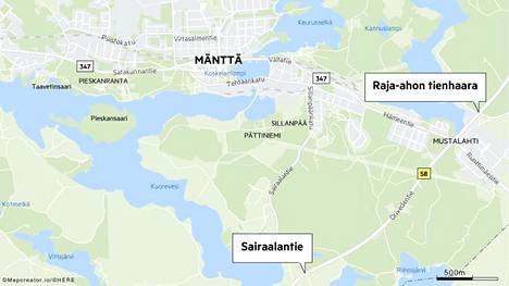 Turverekka syttyi palamaan Mänttä-Vilppulassa tiellä 58 välillä Sairaalantie-Raja-ahon tienhaara Keuruulla. Tarkempi paikka on lähellä Mustalahden risteystä.