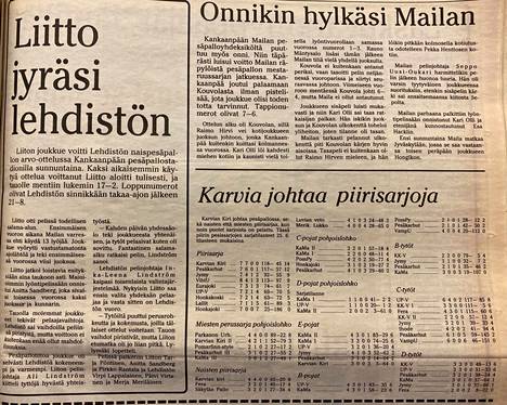 Aikuisten edellinen arvo-ottelu on pelattu Kankaanpäässä vuonna 1985. Tuolloin pelattiin vielä niin sanottuja Liitto–Lehdistö-kamppailuja.