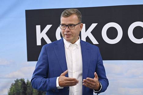Puheenjohtaja Petteri Orpo Kokoomuksen puolue- ja ryhmäjohdon kesäkokouksessa Seinäjoella 19. elokuuta 2021. 