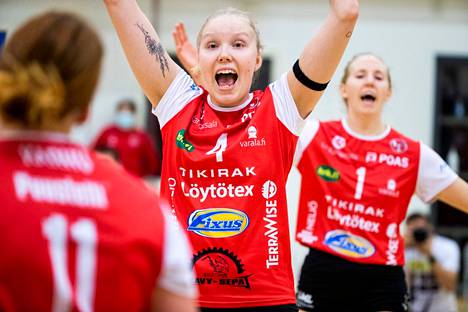 Roosa Laakkonen teki lauantaina 20 pistettä, kun LP Kangasala voitti Hämeenlinnan naisten Mestaruusliigassa. Kuva ottelusta LP Kangasala-Orpo.