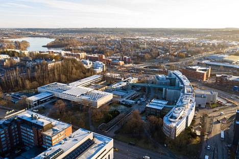 Tampereen yliopiston keskustan kampus kuvattiin 22. marraskuuta.