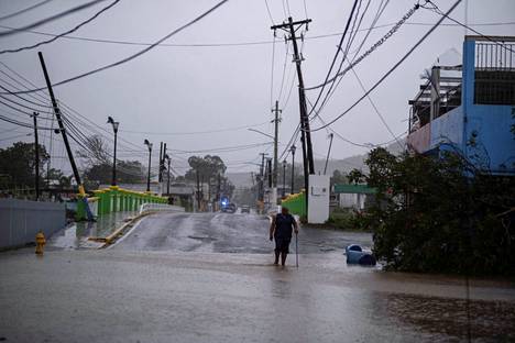 Hurrikaani Fionan nostattama tulva Yaucon alueella Puerto Ricossa 18. syyskuuta.