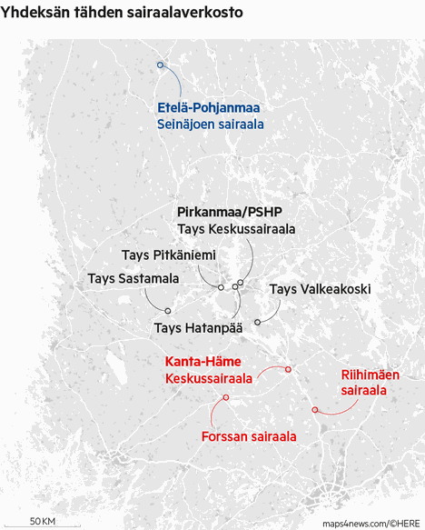 Yhdeksän tähden sairaala on syntymässä Pirkanmaan, Kanta-Hämeen ja  Etelä-Pohjanmaan sairaanhoitopiireistä. - Pirkanmaa - Aamulehti