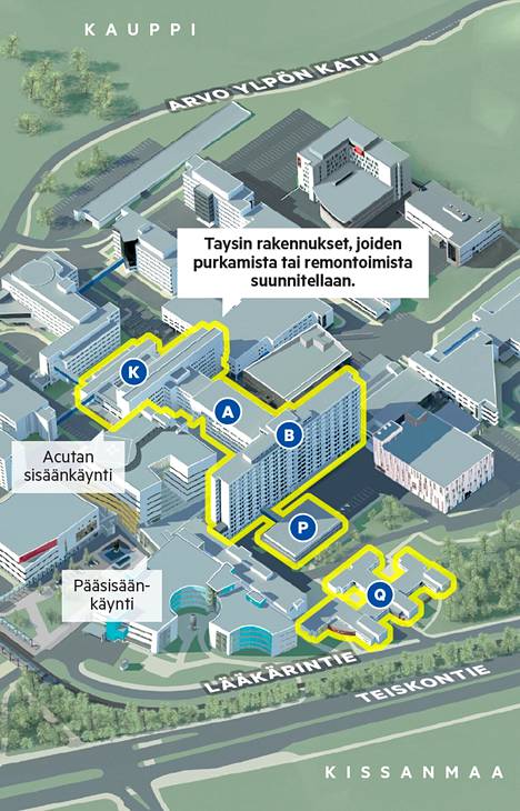 Tays remontoi ja rakentaa: Päivystys Acuta voi saada uudet tilat -  Pirkanmaa - Aamulehti