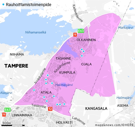 Aluenopeusrajoitukset laskevat neljällä asuinalueella Tampereella - Tampere  - Aamulehti