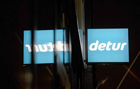 Matkatoimisto Deturin logo kuvattiin Helsingissä tammikuussa 2011.