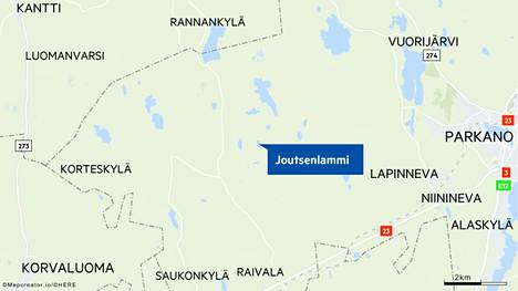 Joutsenlammi sijaitsee Parkanossa Häädetkeitaan eteläpuolella. Kartta osoittaa suuntaa-antavasti, missä kiistelty alue sijaitsee.