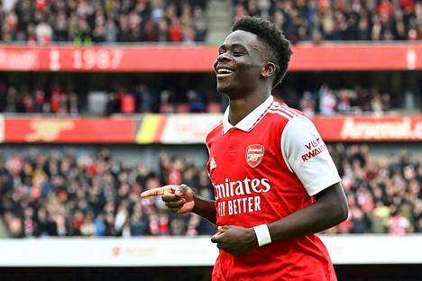 Hyökkääjä Bukayo Saka on Arsenalin kasvatti ja noussut tällä kaudella joukkueen nousun kulmakiveksi.