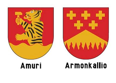 Amurin ja Armonkallion vaakunat näyttävät tältä. Katso Moron jutusta kaikki Tampereen kaupunginosien uudet vaakunat ja kerro kyselyssä mielipiteesi.