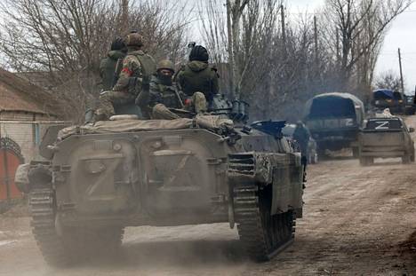 Venäjän armeijan joukkoja Donetskissa Ukrainassa 1. maaliskuuta 2022.