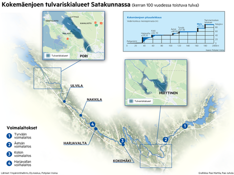 Näin Kokemäenjoen tulvat syntyvät ja tämän takia Porin tulvariskit ovat  miljardiluokkaa - Satakunta - Satakunnan Kansa