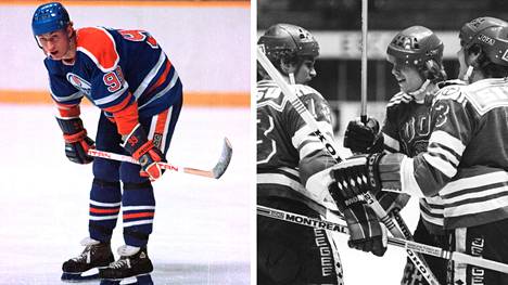 Wayne Gretzkyn Edmonton Oilers kohtasi Suomen B-maajoukkueen WHA-liigakauden 1978–1979 paikkausottelussa.