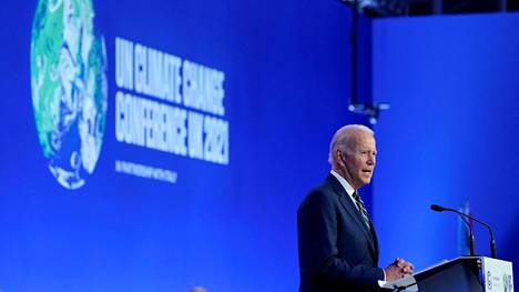 Yhdysvaltain presidentin Joe Bidenin mukaan ilmastokriisin pysäyttäminen tulisi nähdä mahdollisuutena maailman talouksille. Biden puhui maanantaina Glasgow’n ilmastokokouksessa.