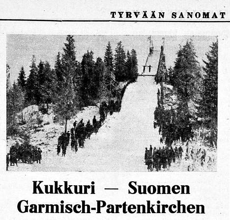 Kukkurin hyppyrimäki rakennettiin 1930-luvun alussa.