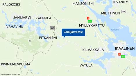 Ikaalisten ja Jämijärven välillä Jämijärventiellä sattui onnettomuus maanantaina aamulla. 