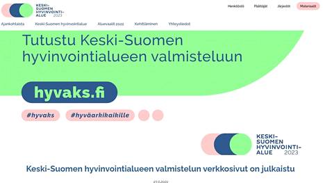 Keski-Suomen hyvinvointialueen valmistelusta löytyy monipuolisesti tietoa hyvaks.fi-sivustolta.