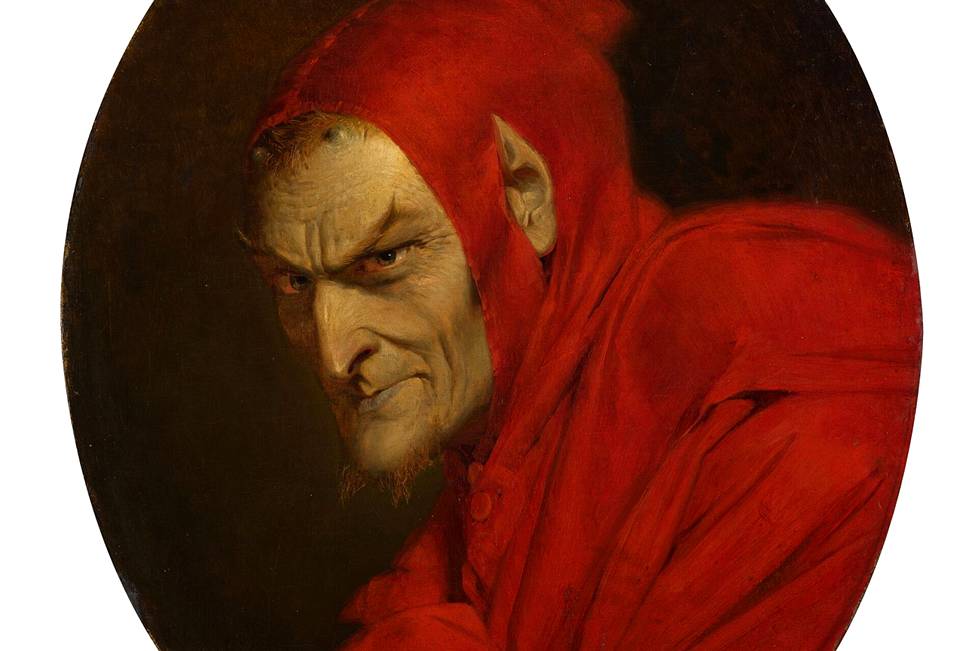 Oudot tapahtumat selitettiin 1800-luvulla usein Paholaisen tekemisiksi. Eduard von Grütznerin maalaama Mefistoteles (1872). 