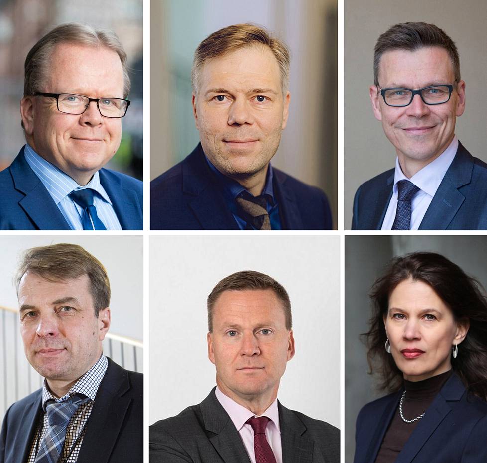 Virkaa ovat hakeneet muun muassa Pekka Timonen (ylh.vas.), Juha Majanen, Mikko Spolander, Roope Uusitalo (alh.vas), Mika Kuismanen ja Elina Pylkkänen.